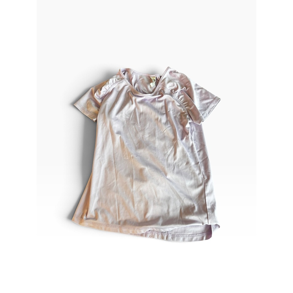 Athletic Works Active T-Shirt Large 10-12 Lavender Mesh Back Sporty Top
